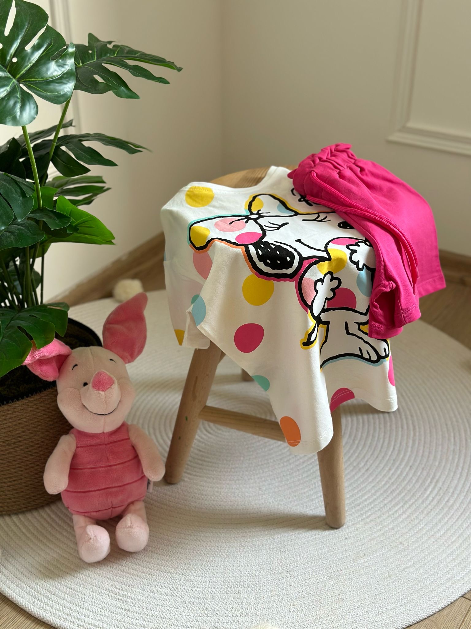 Snoopy Belle Renkli Şortlu Takım