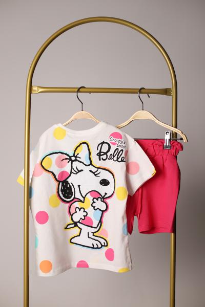 Snoopy Belle Renkli Şortlu Takım