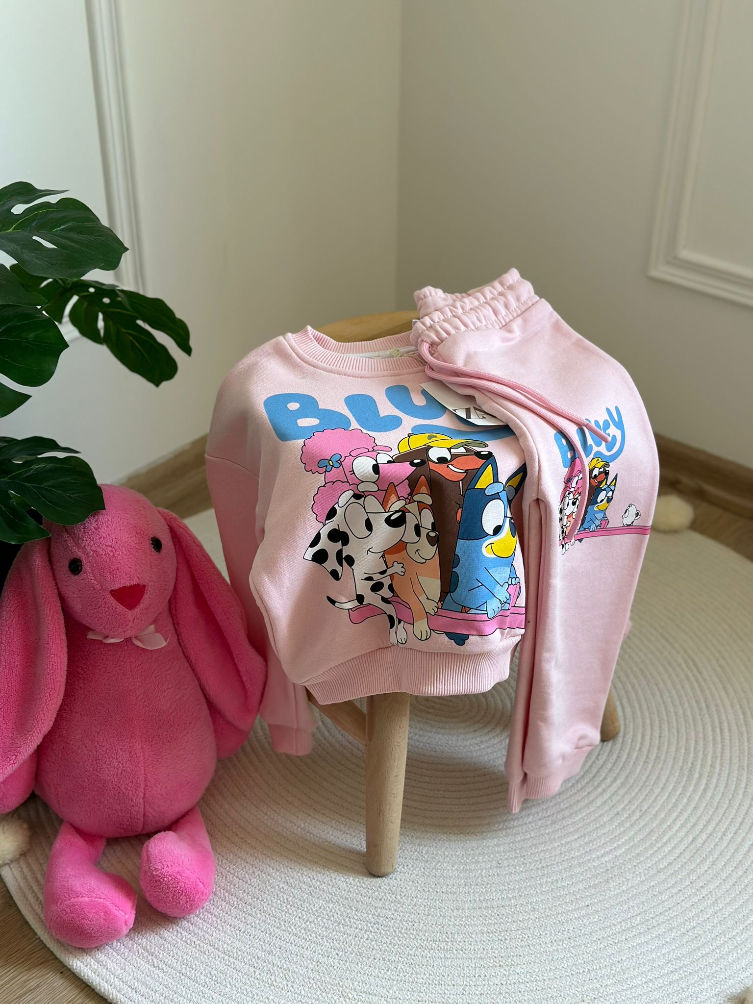 Pembe Bluey Baskılı Eşofman Takımı