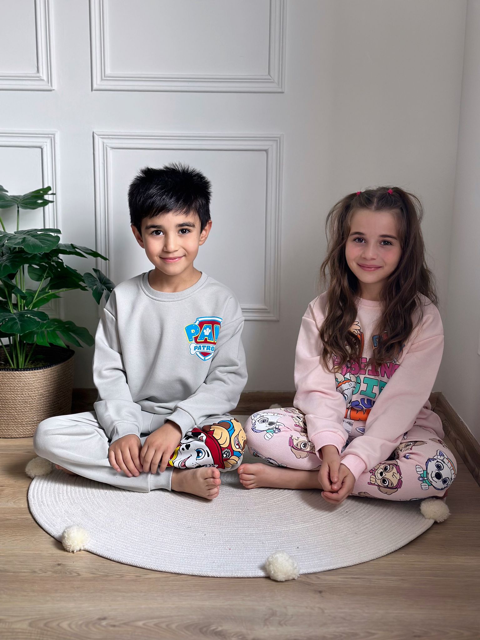 Pembe Paw Patrol Figür Baskılı Taytlı Takım