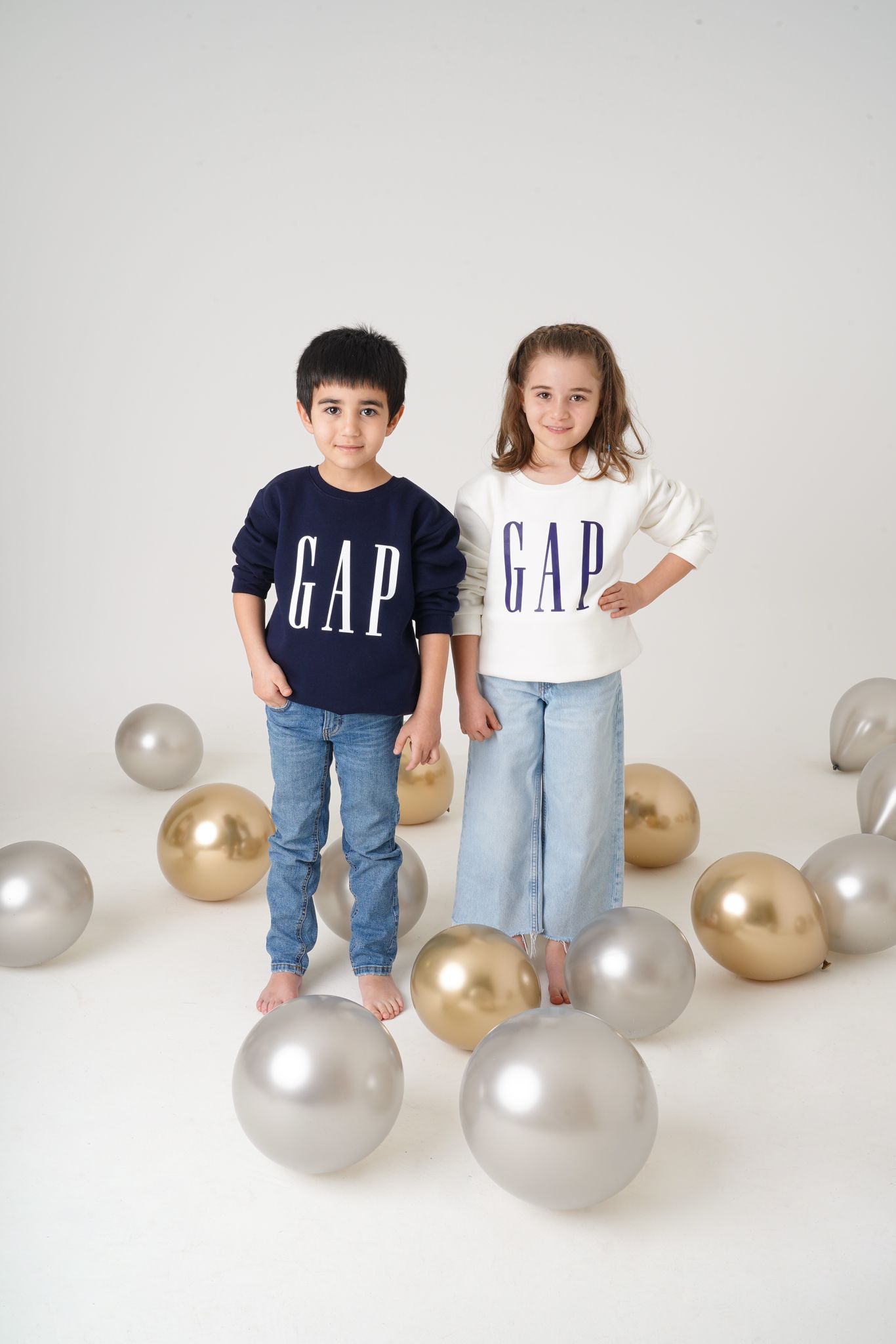 Lacivert Gap Baskılı Sweatshirt