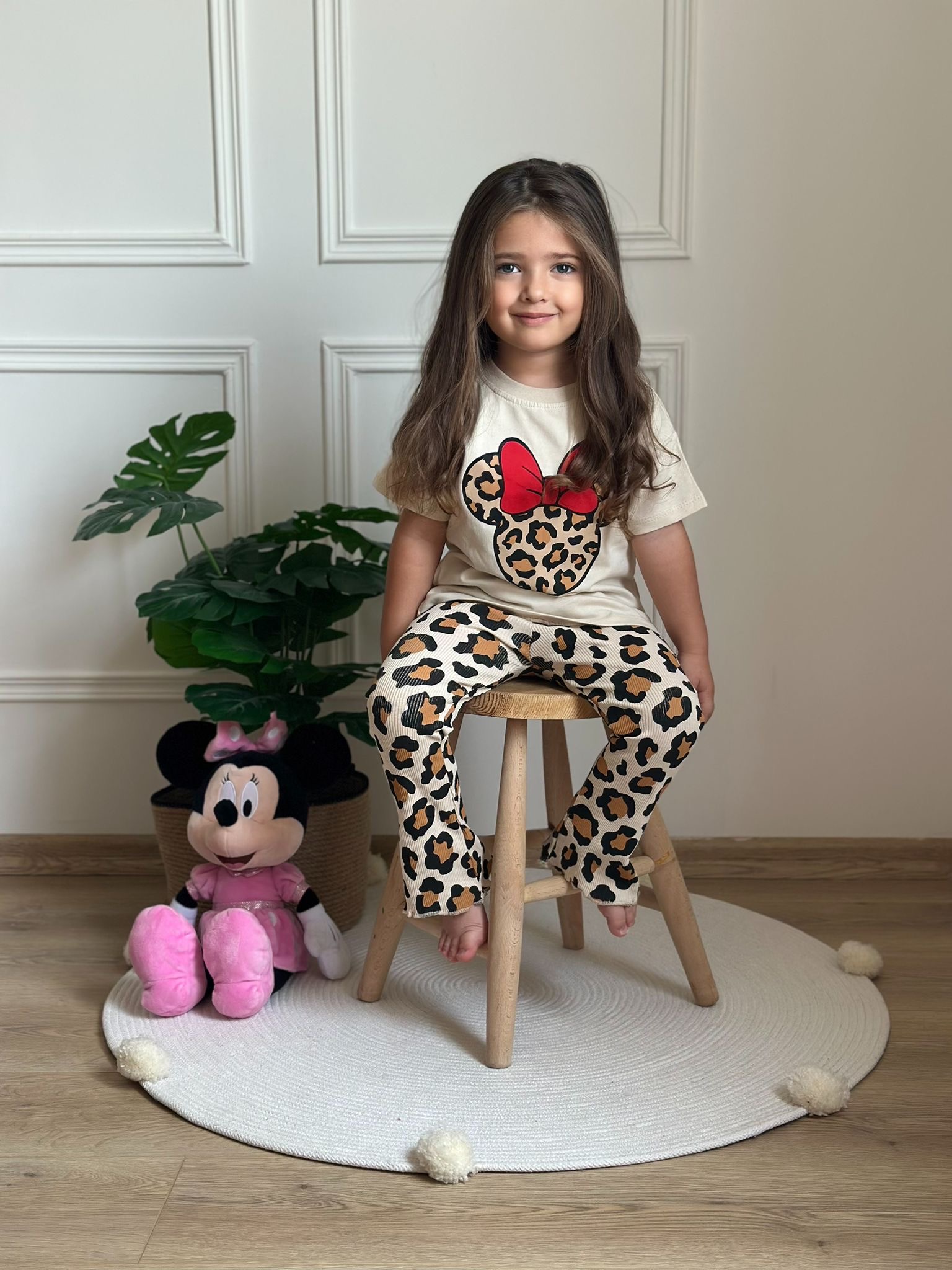 Leoparlı İspanyol Paça Minnie Takım