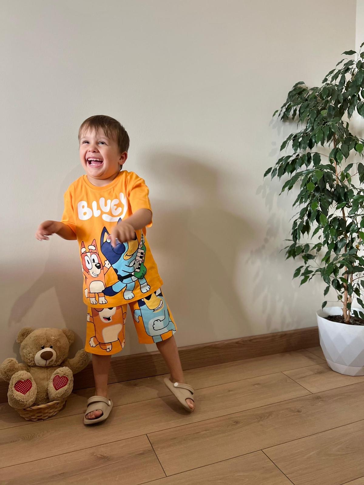 Dansçı Bluey Turuncu Şortlu Takım
