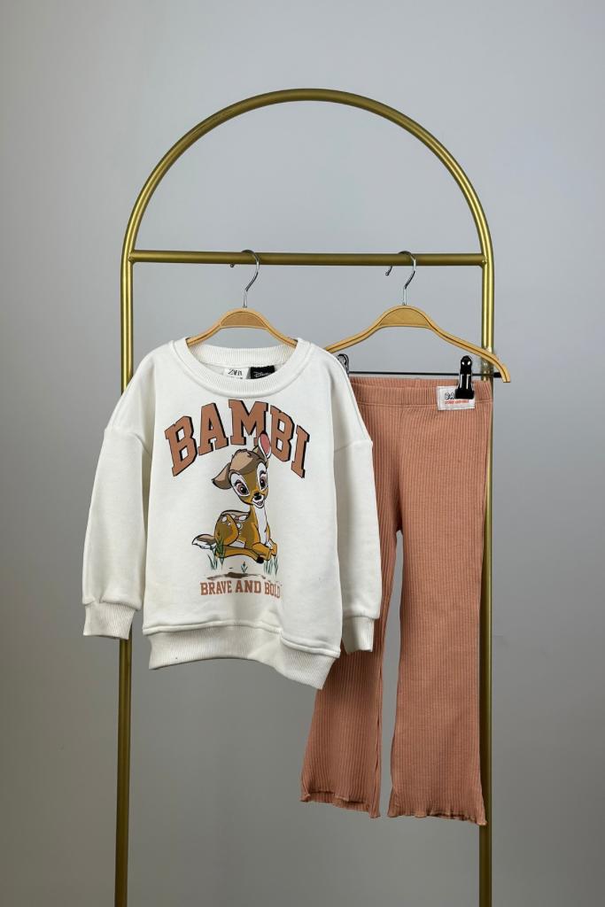Bambi Baskılı Taytlı Takım