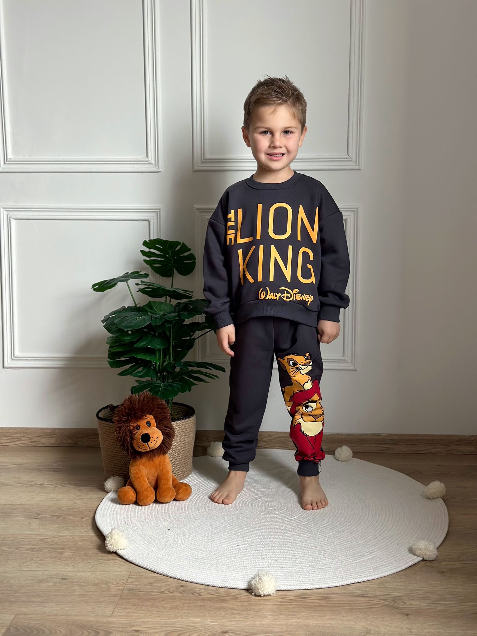 Siyah The Lion King Sırt Baskılı Eşofman Takımı