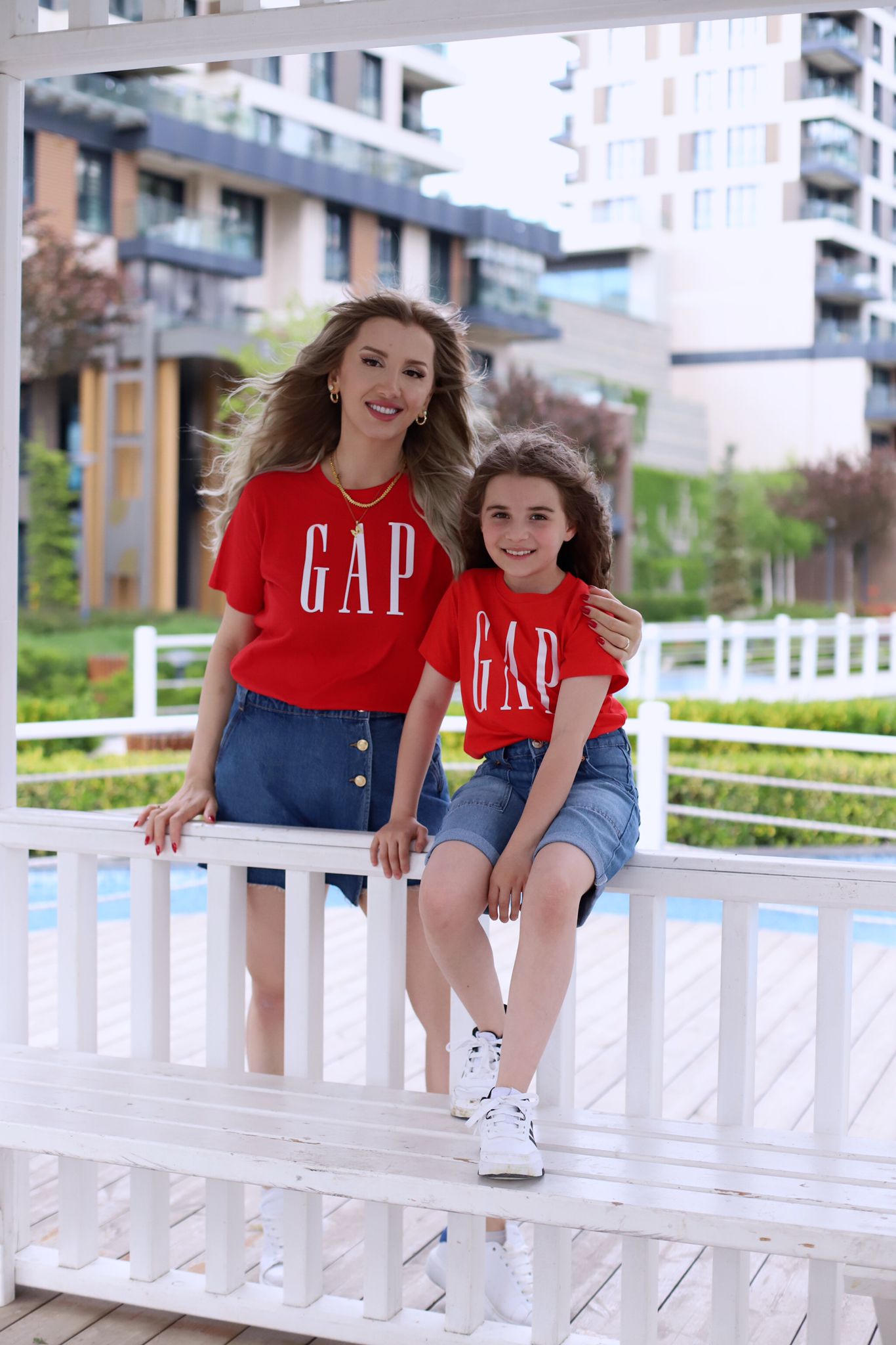 Kırmızı Gap Baskılı Yetişkin T-shirt