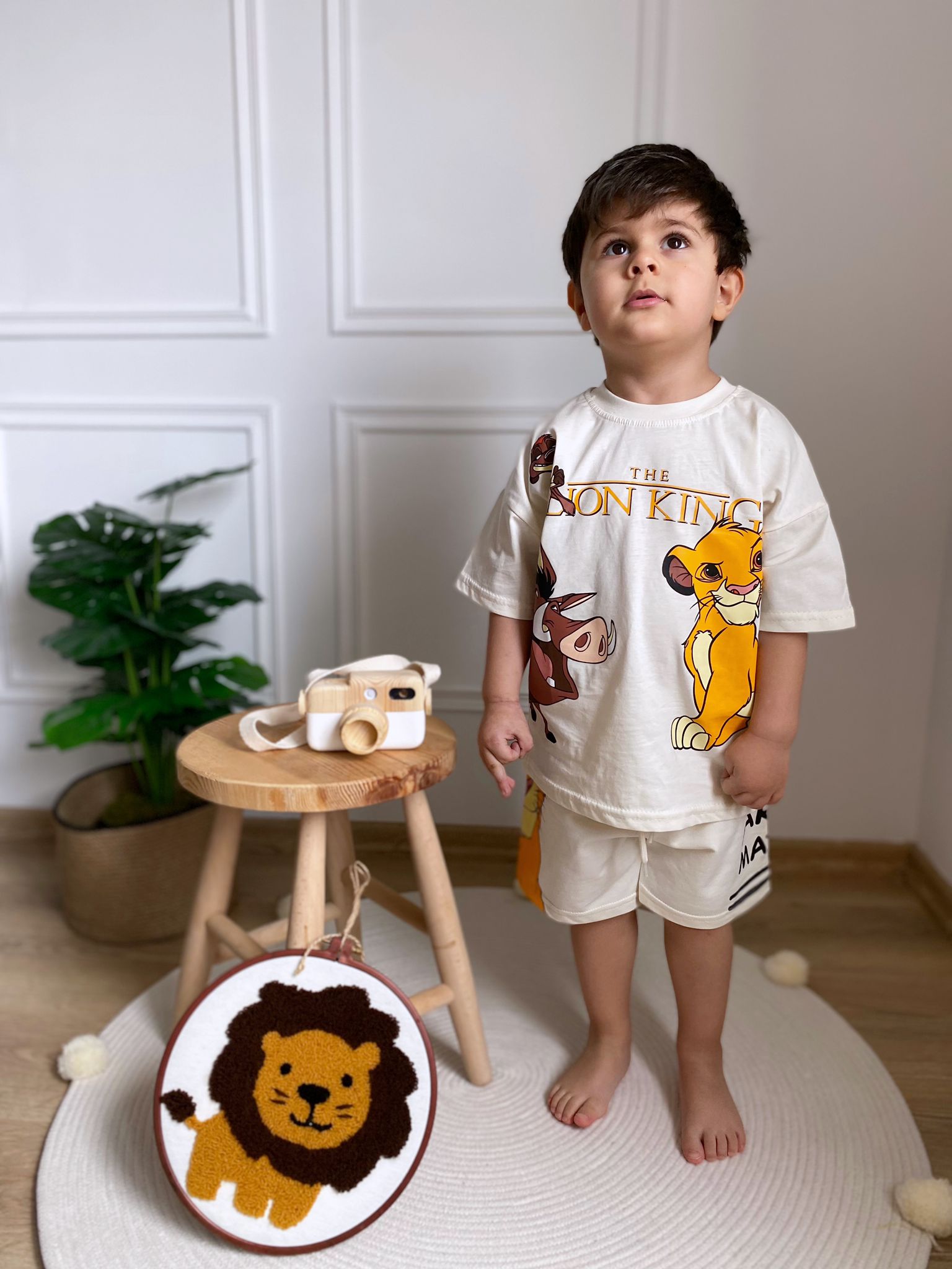 Aslan Kral Baskılı Erkek Çocuk Takımı