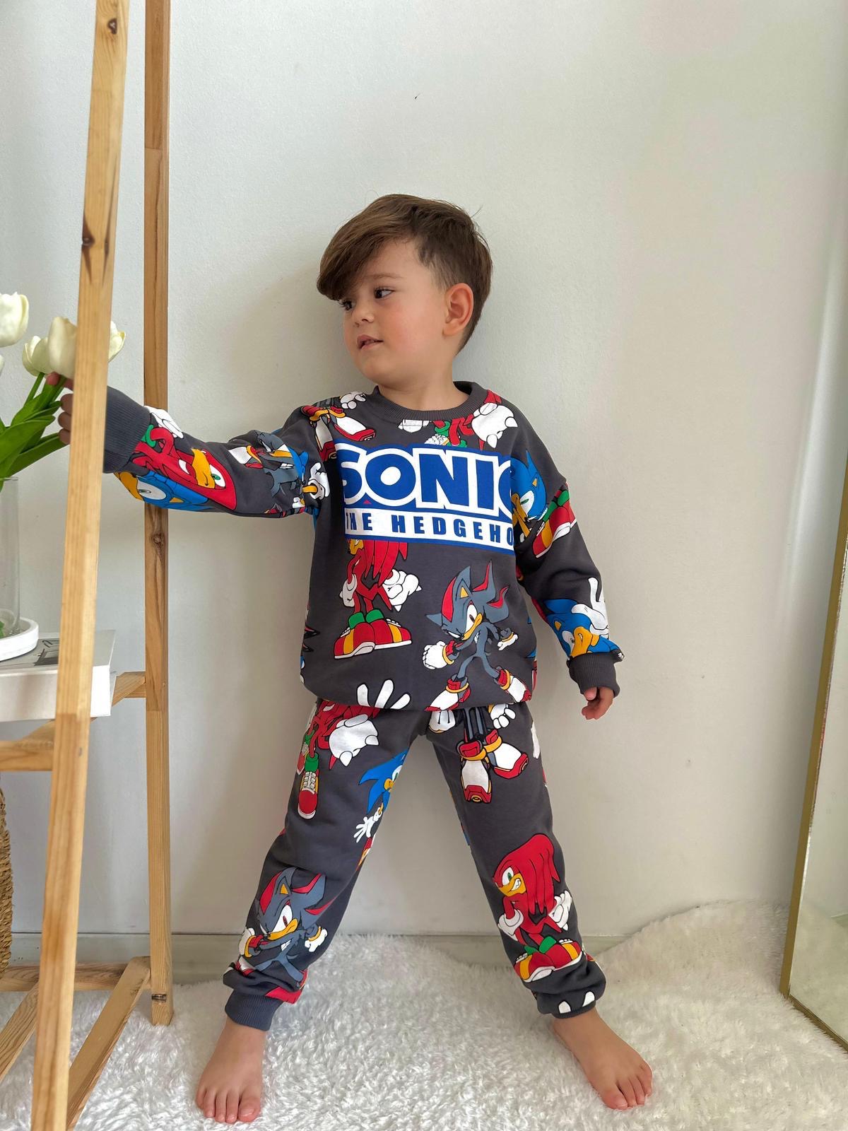 Renkli Sonic Baskılı Eşofman Takımı