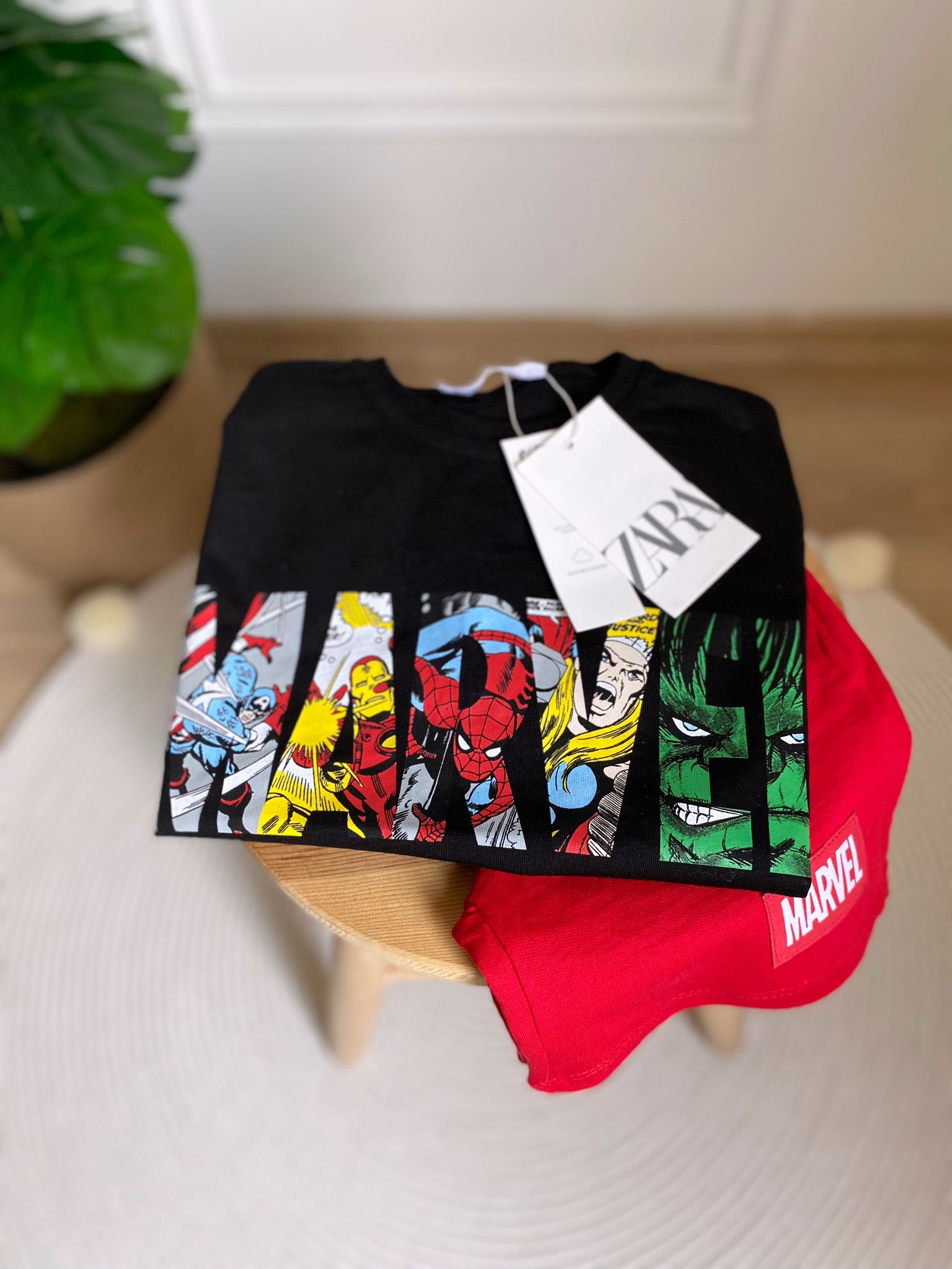 Siyah MARVEL Şortlu Takım