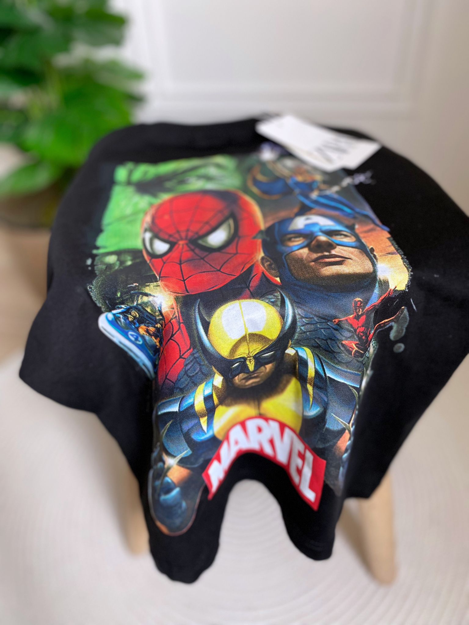 Siyah MARVEL Şortlu Takım