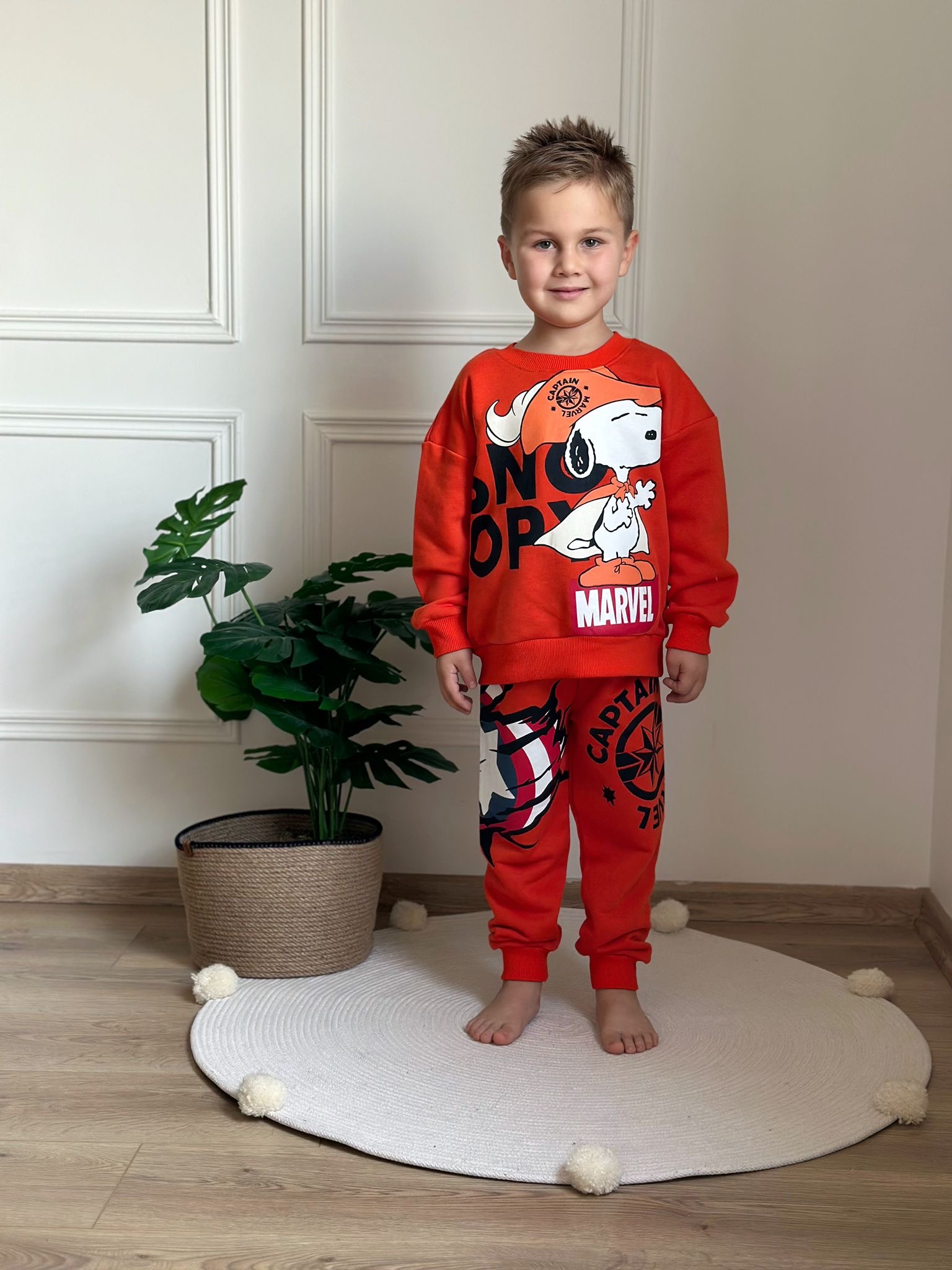 Turuncu Captain Snoopy Eşofman Takımı