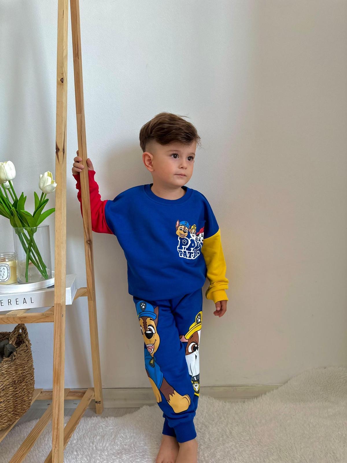 Paw Patrol Renkli Kol Detaylı Eşofman Takımı
