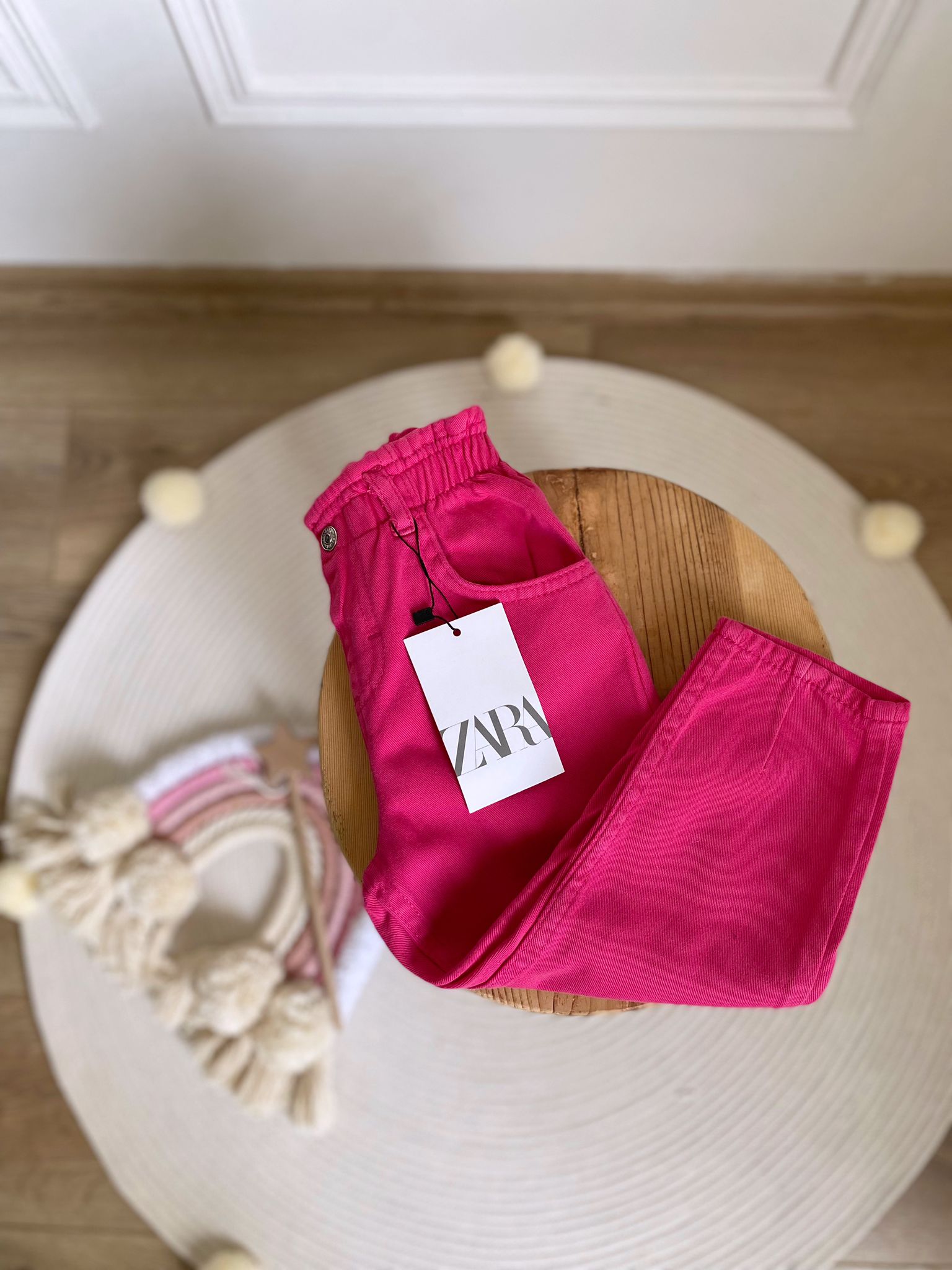 Pembe Jean Kız Çocuk Pantalon