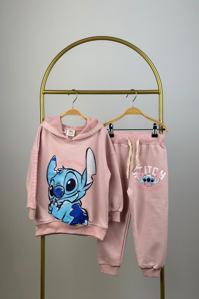 Stitch Baskılı Taytlı Takım