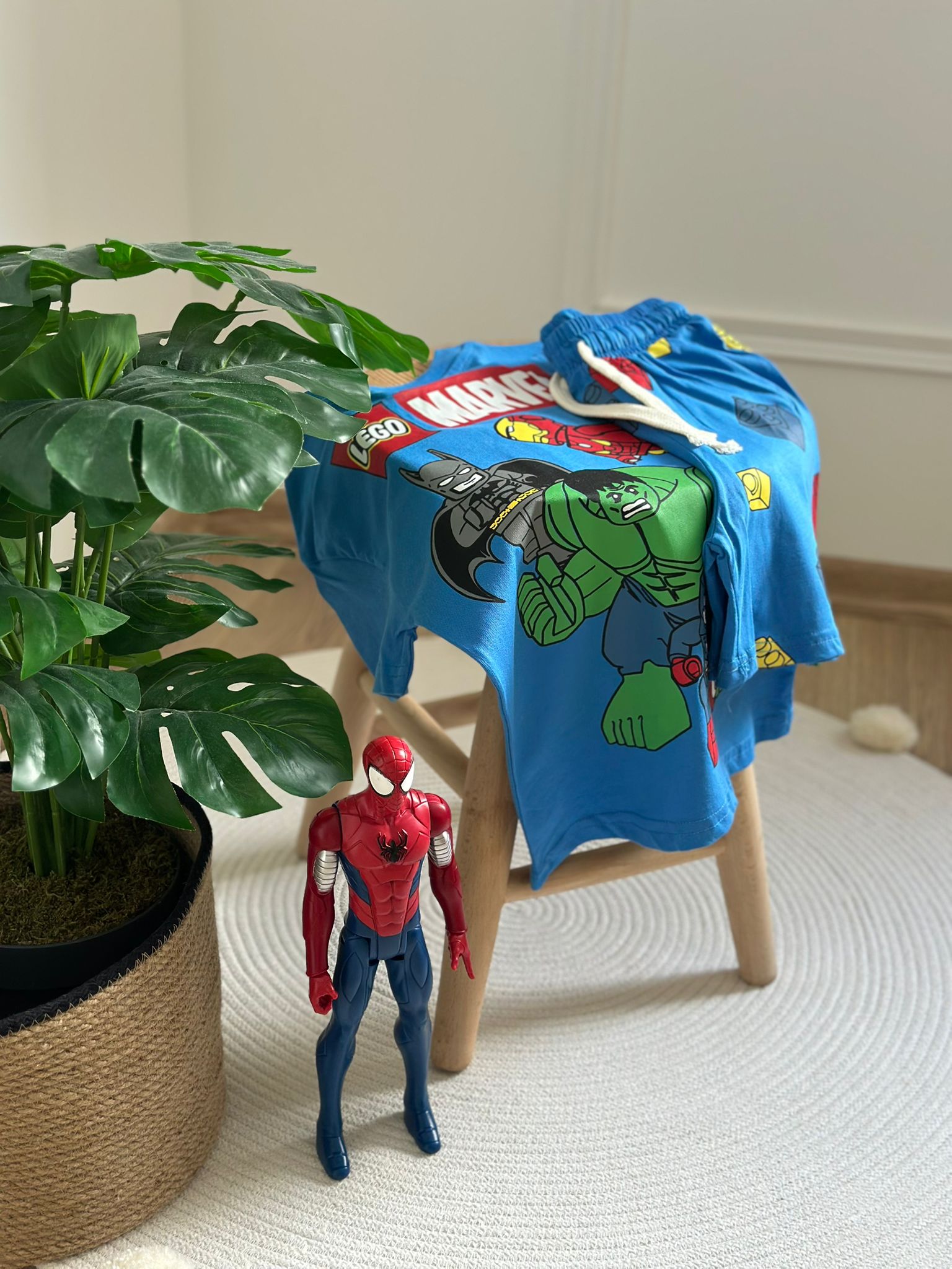 Mavi Lego Marvel Şortlu Takım