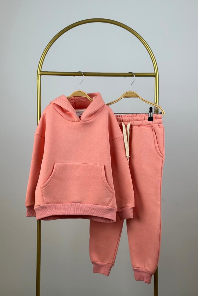 Pembe Kapüşonlu Eşofman Takımı