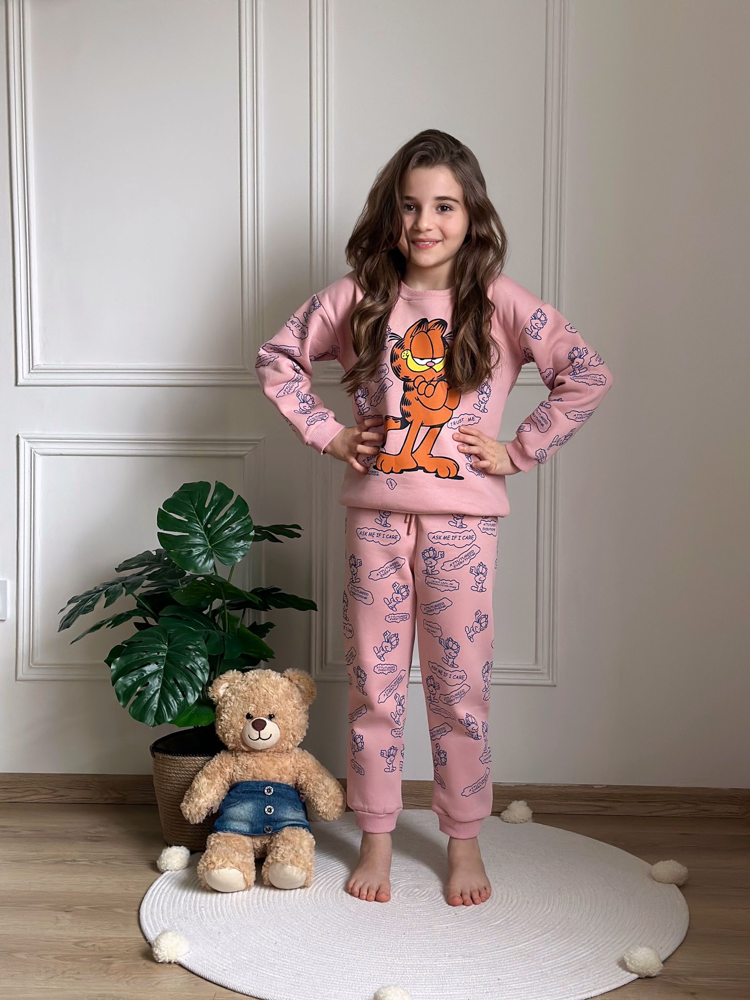 Pembe Garfield Eşofman Takımı