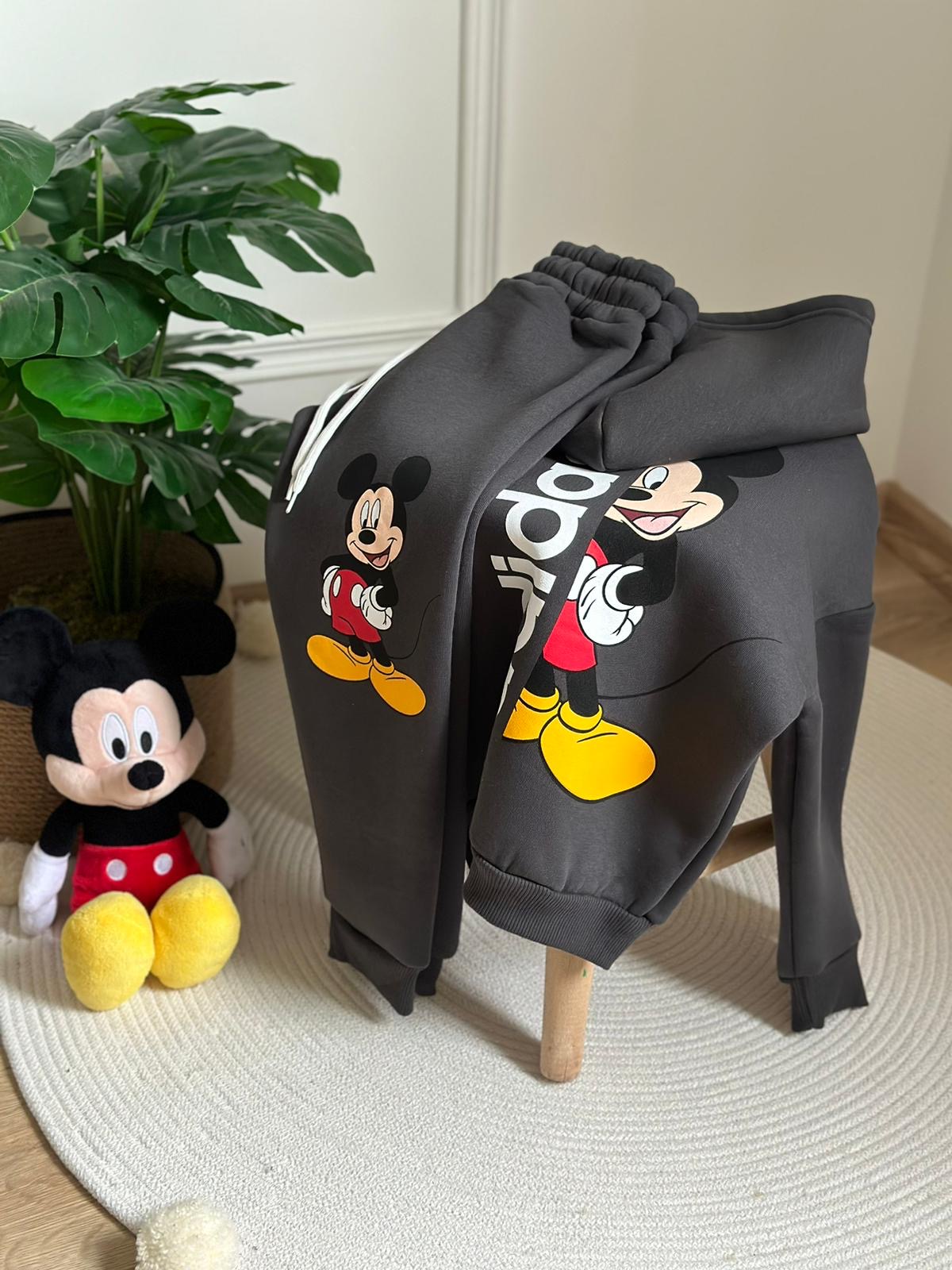 Füme Mickey Sporcu Eşofman Takımı