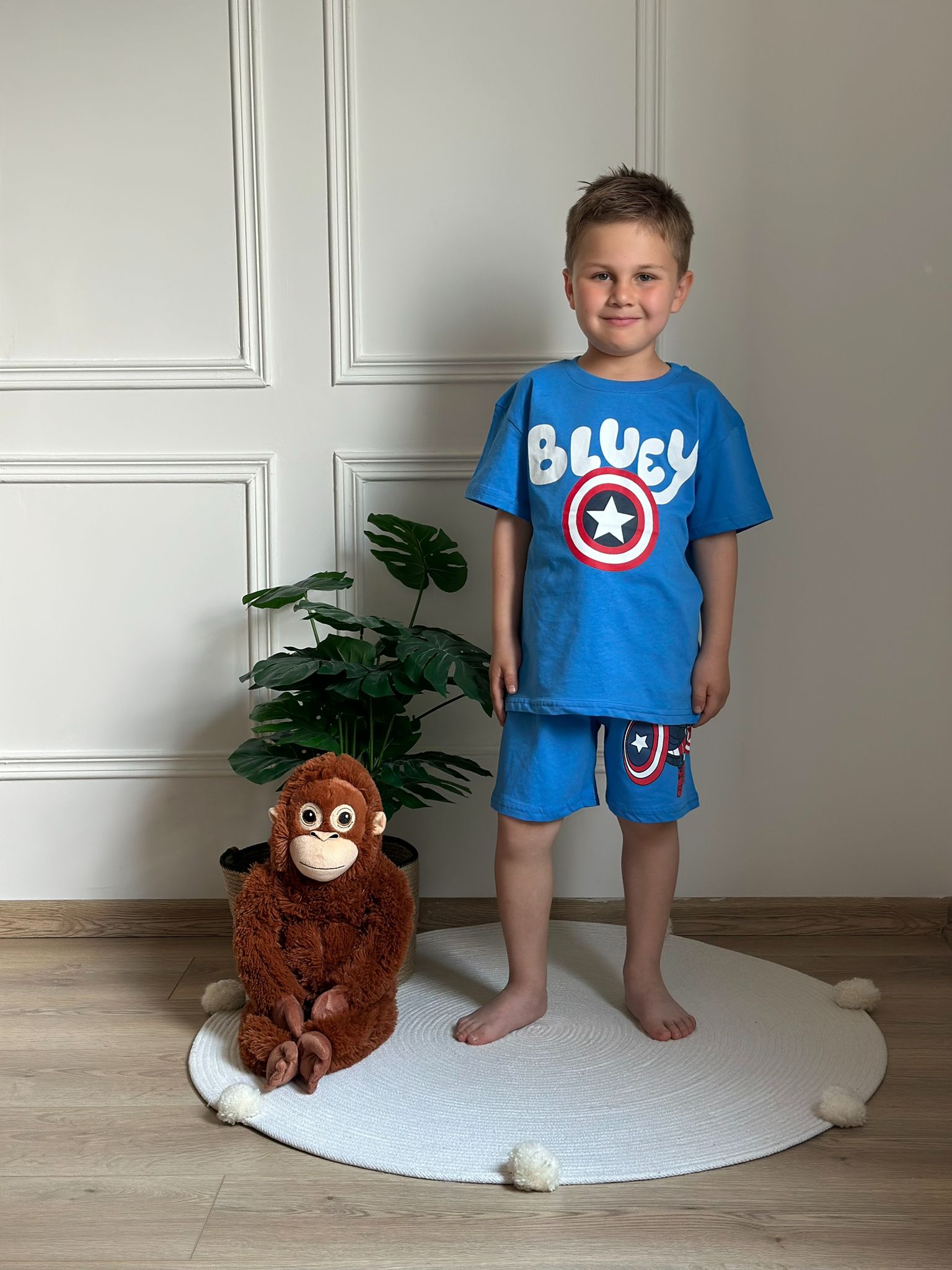 Mavi Captain Bluey Şortlu Takım