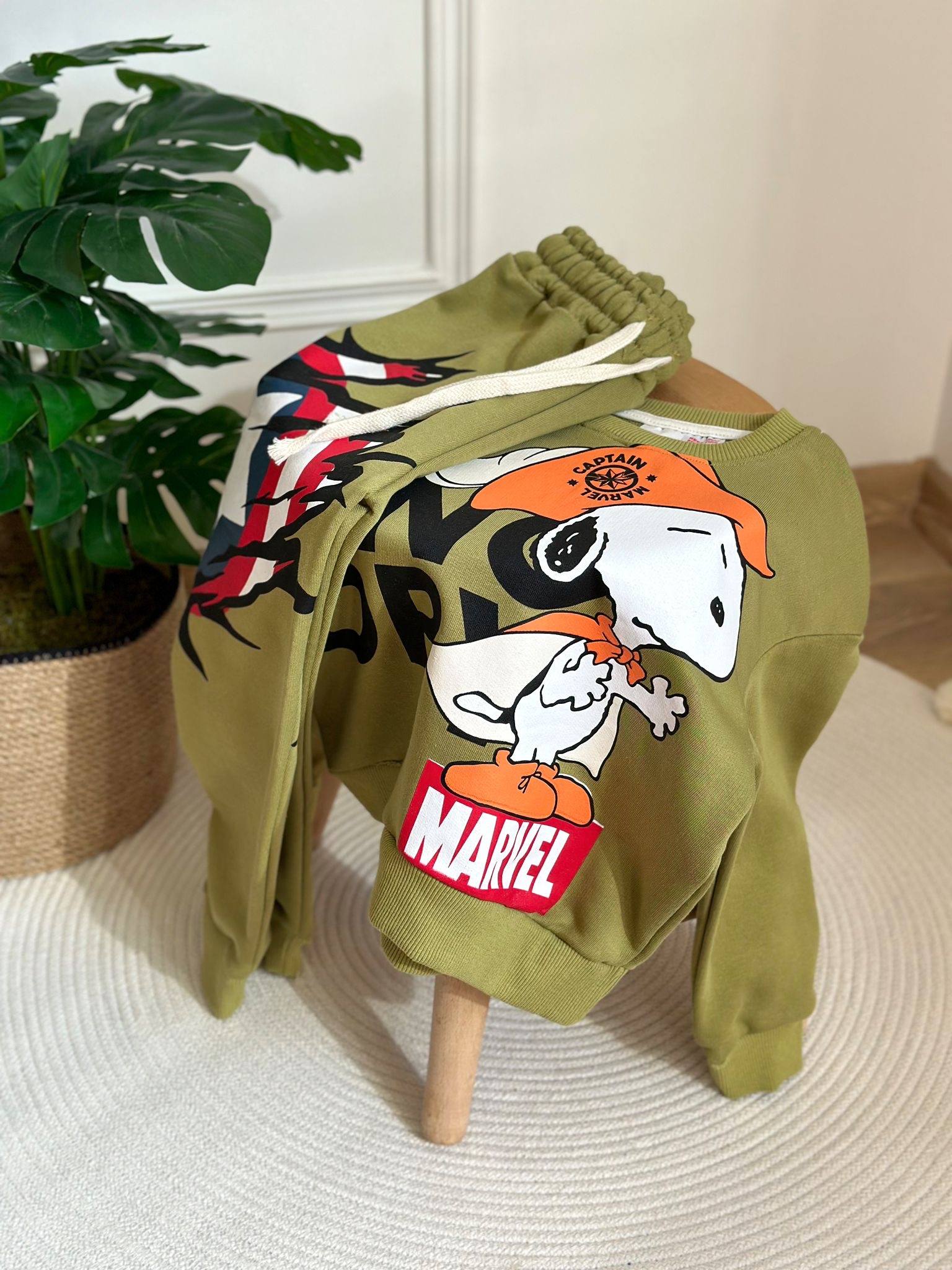 Haki Captain Snoopy Eşofman Takımı