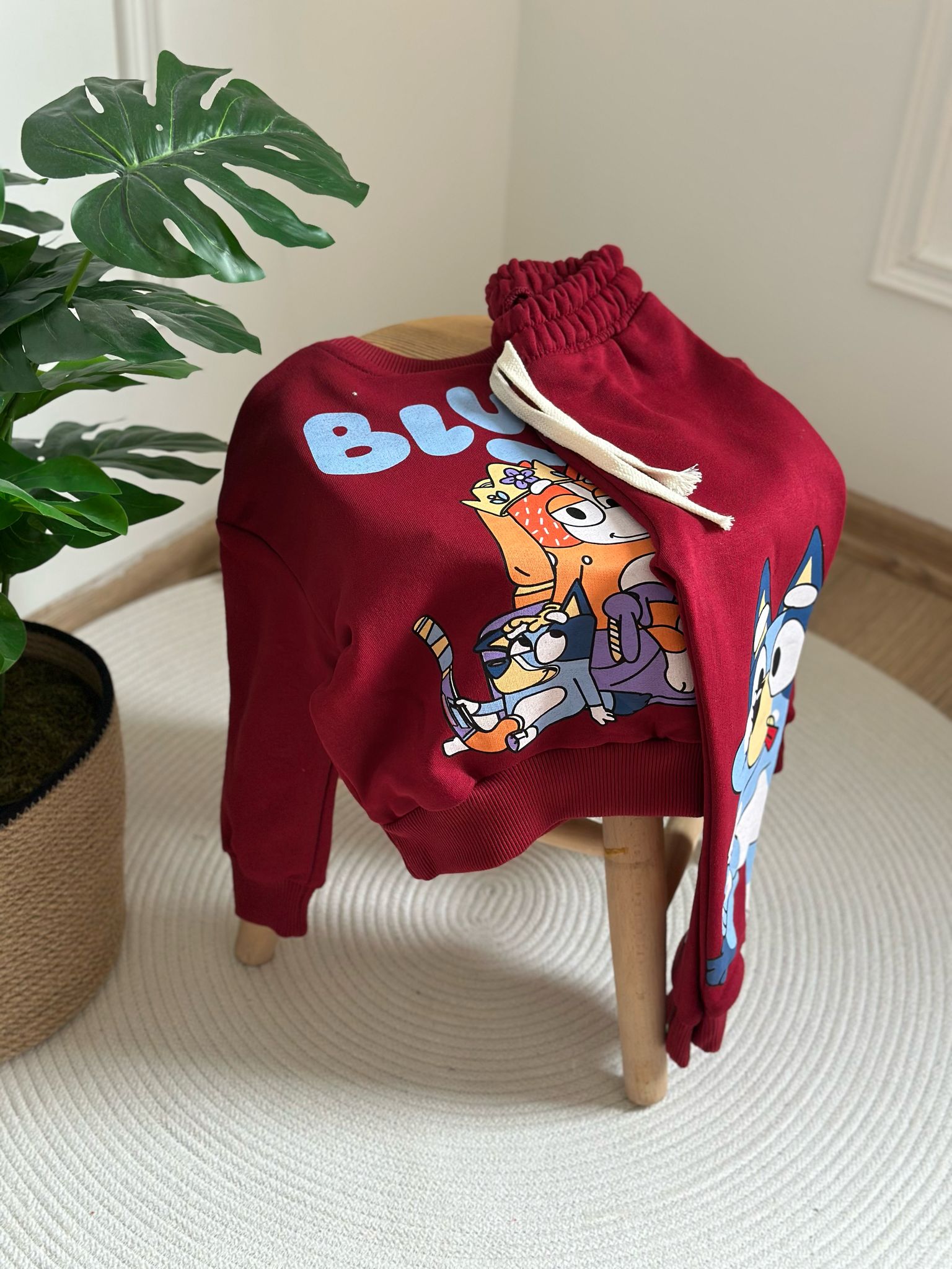 Bordo Bluey Eşofman Takımı