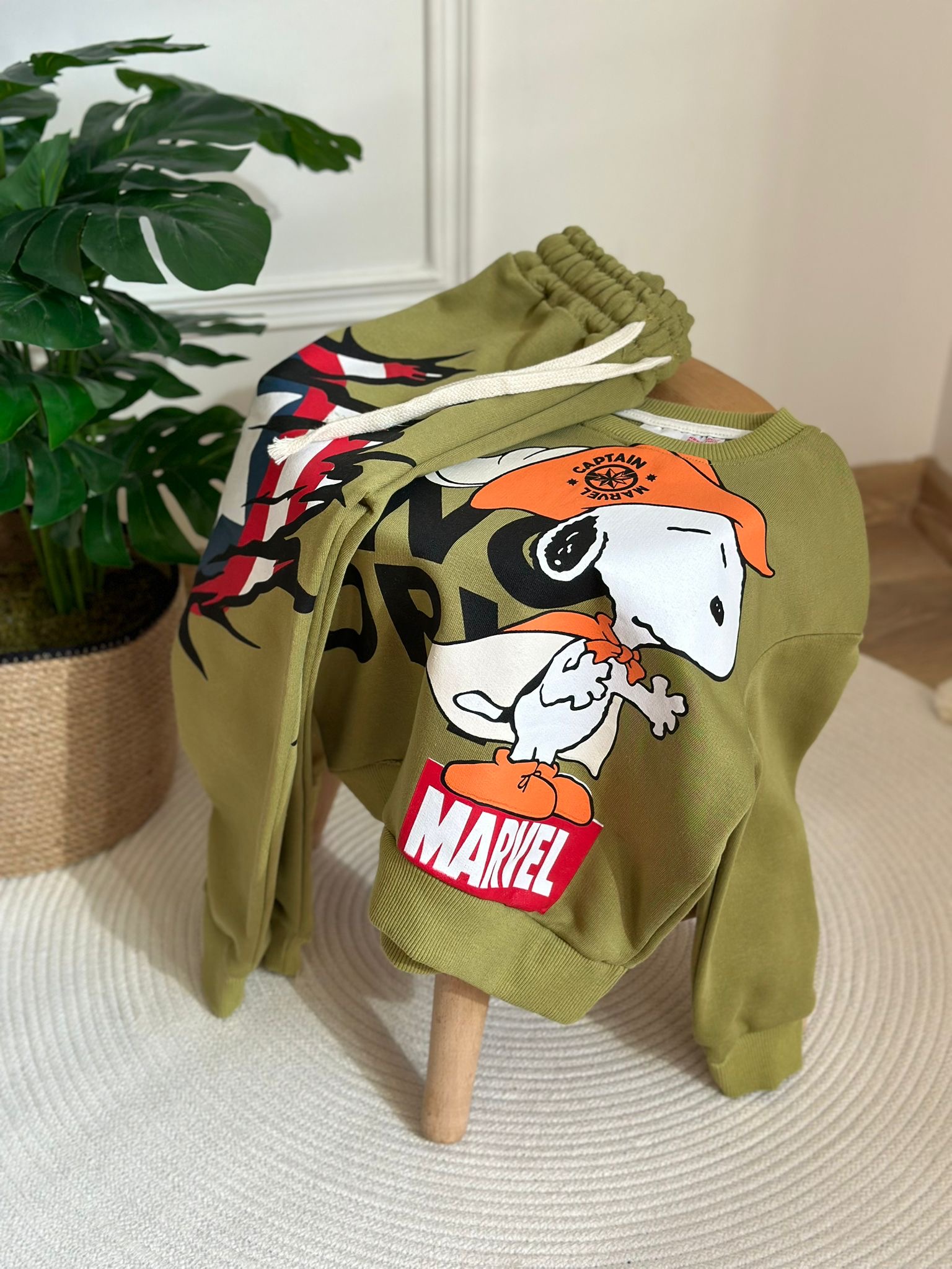 Haki Captain Snoopy Eşofman Takımı