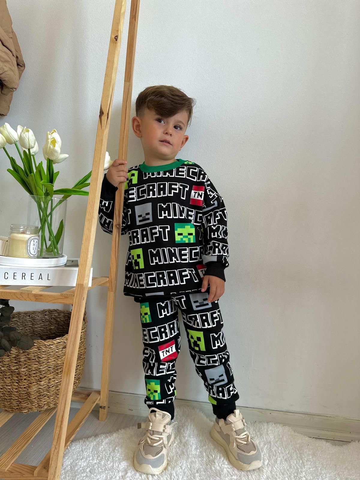 Siyah Minecraft Eşofman Takımı