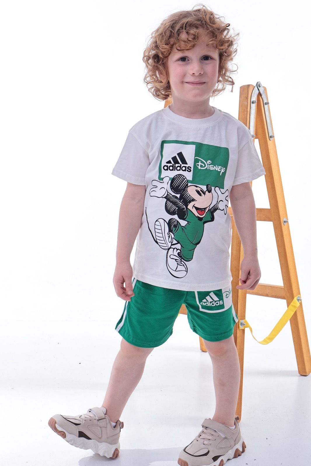 Yeşil Sporcu Mickey Şortlu Takım
