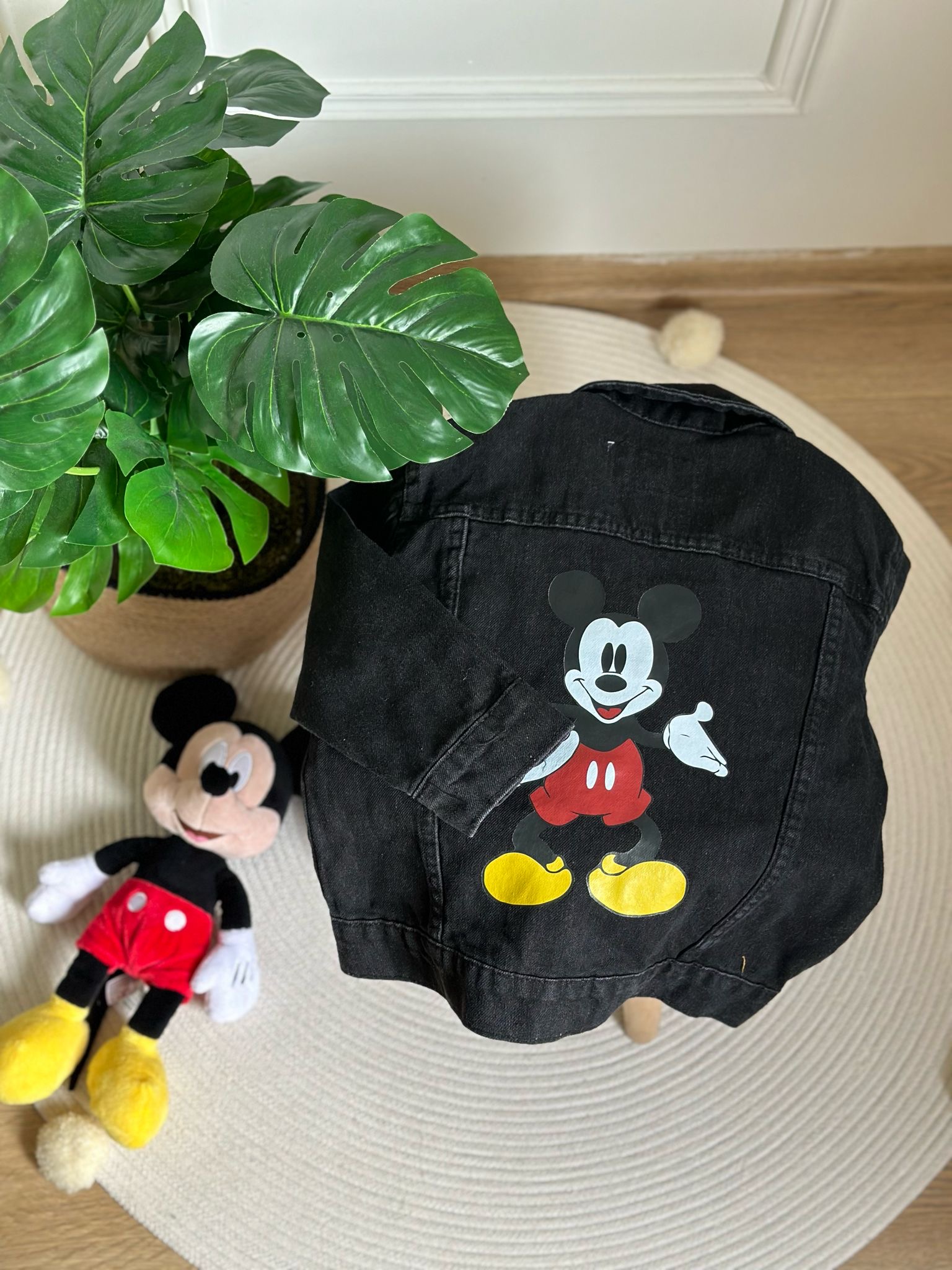 Mickey Siyah Jean Ceket