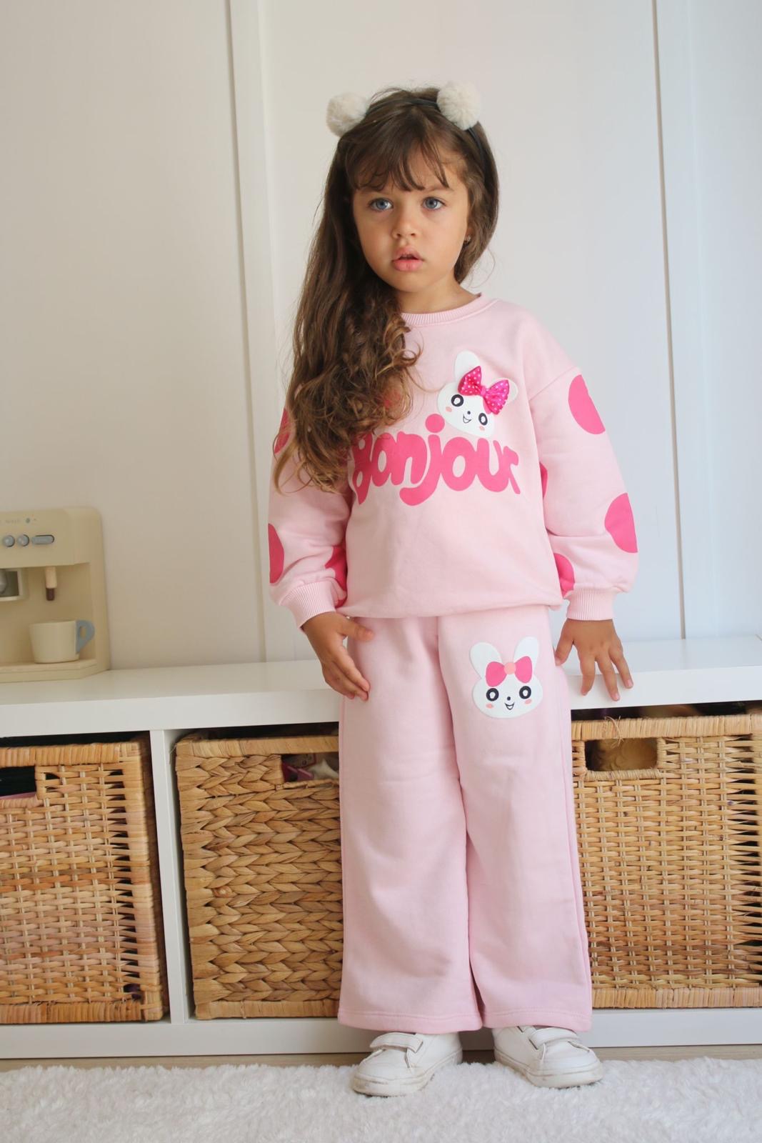 Pembe Bonjour Eşofman Takımı