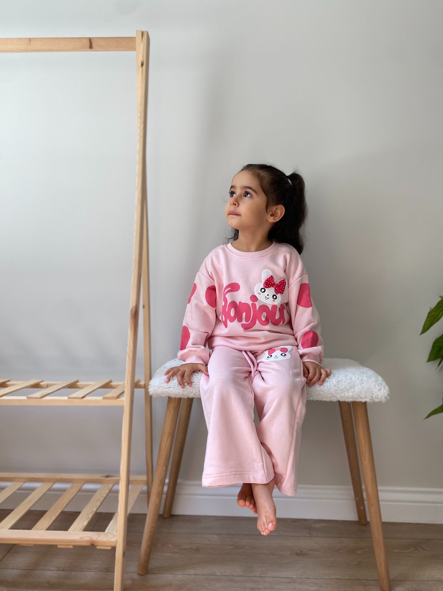 Pembe Bonjour Eşofman Takımı