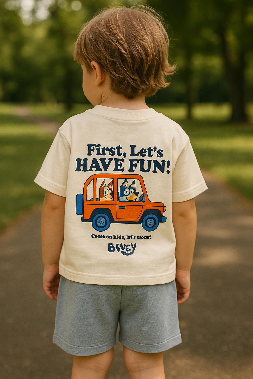 Bluey Extra Fun Mavi Şortlu Takım