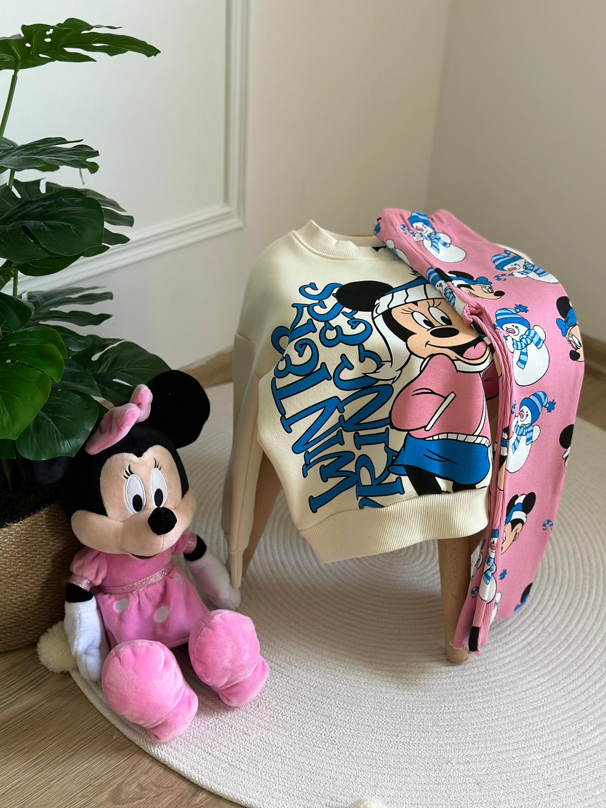 Minnie Mouse Kardan Adam Detaylı Takım