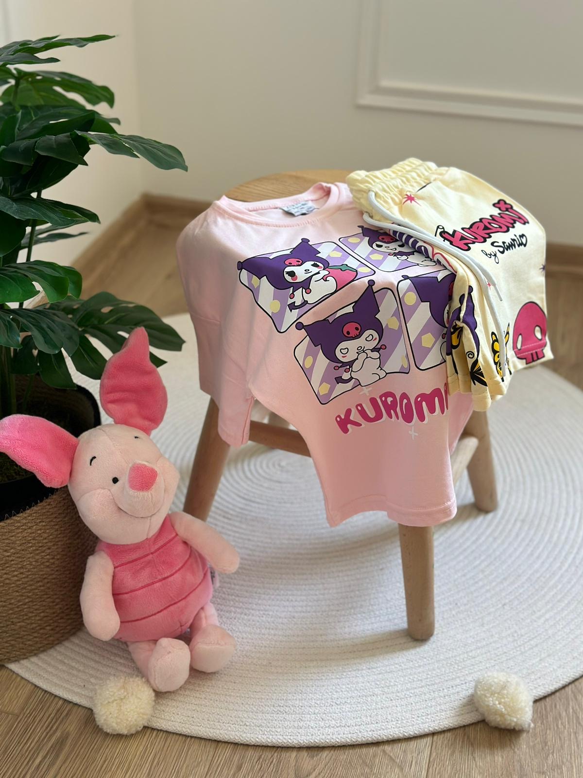 Pembe Kuromi Şortlu Takım