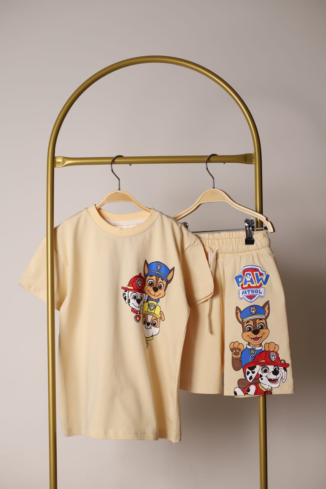 Krem Rengi Paw Patrol Team Şortlu takım