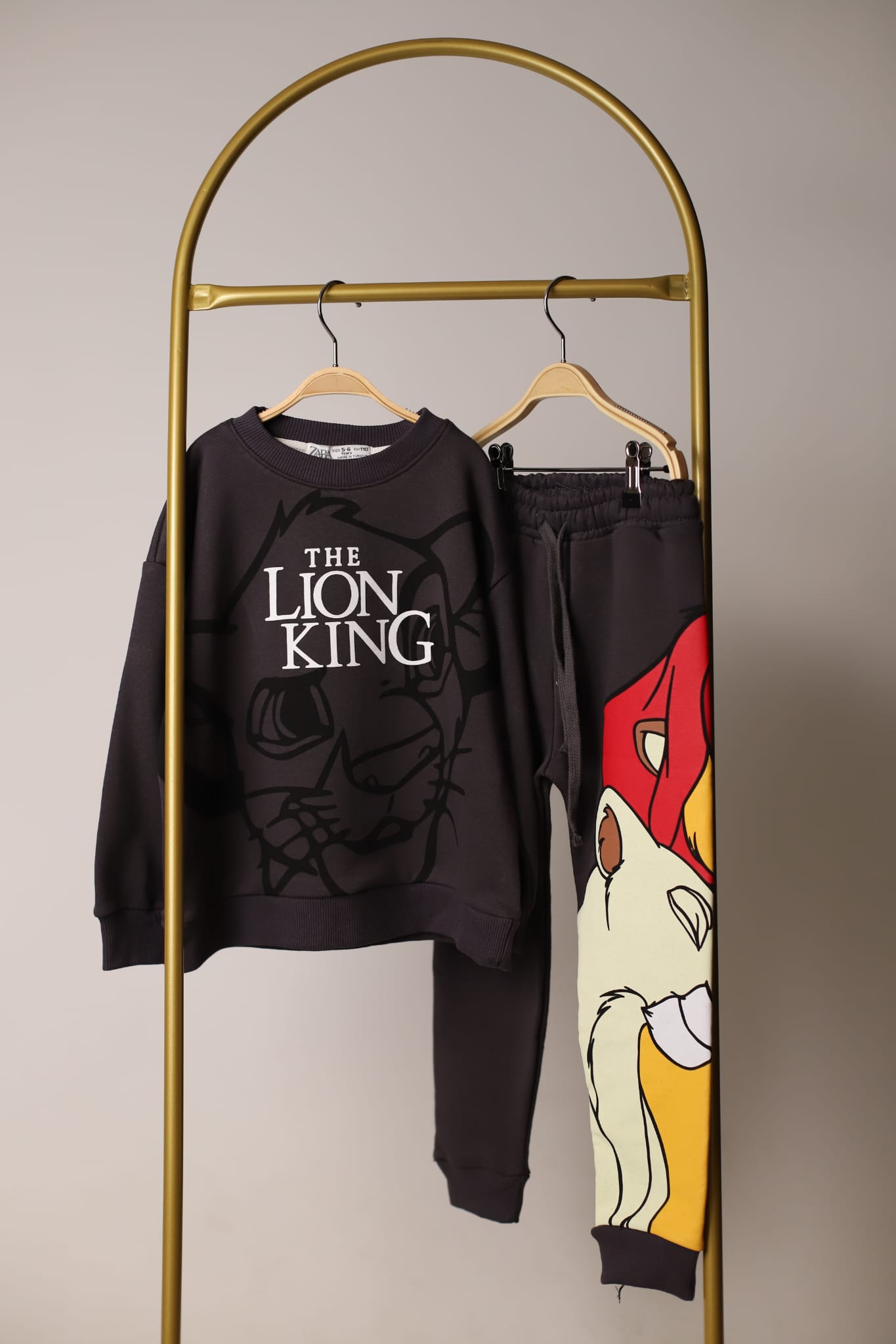 Siyah Lion King Figür Detaylı Eşofman Takımı