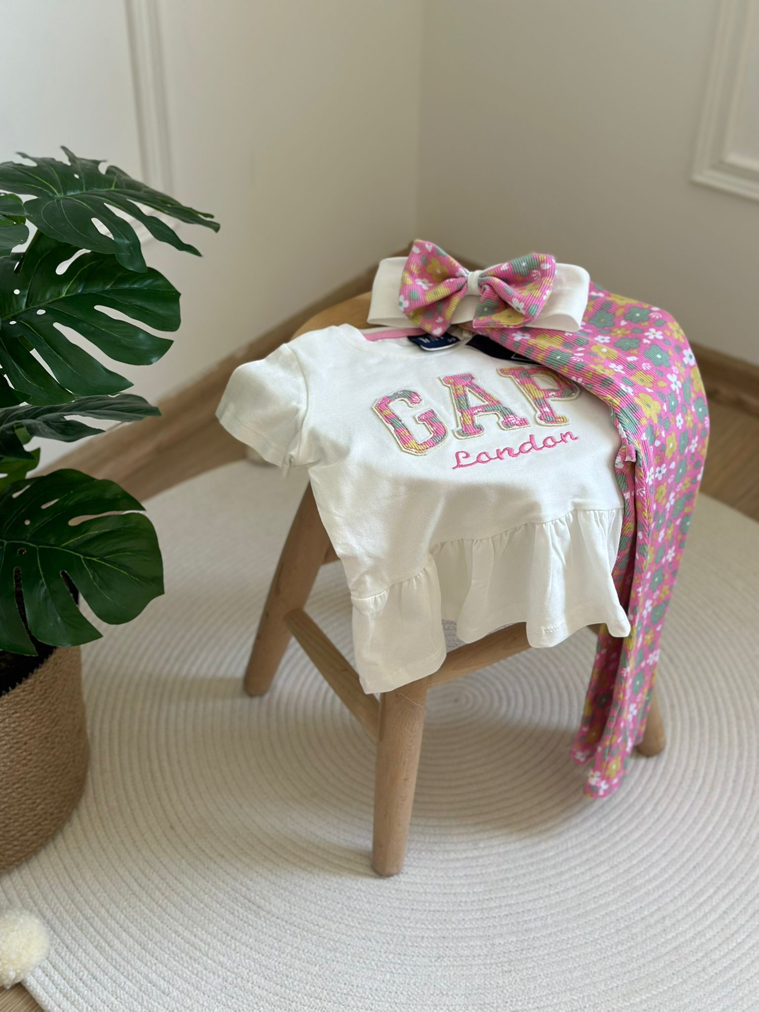 Çiçekli Gap Bandana Detaylı Fitilli Takım