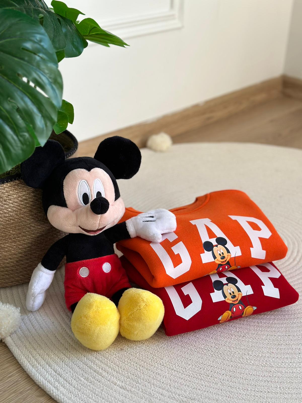 Turuncu Mickey Detaylı Gap Sweatshirt