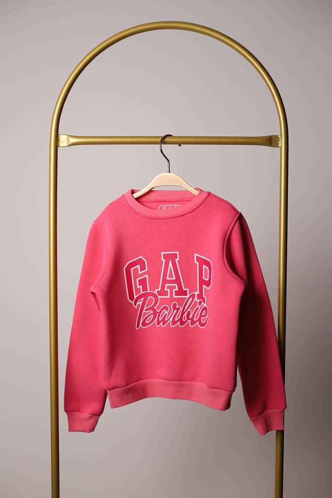 Pembe Barbie Baskılı Gap Sweatshirt
