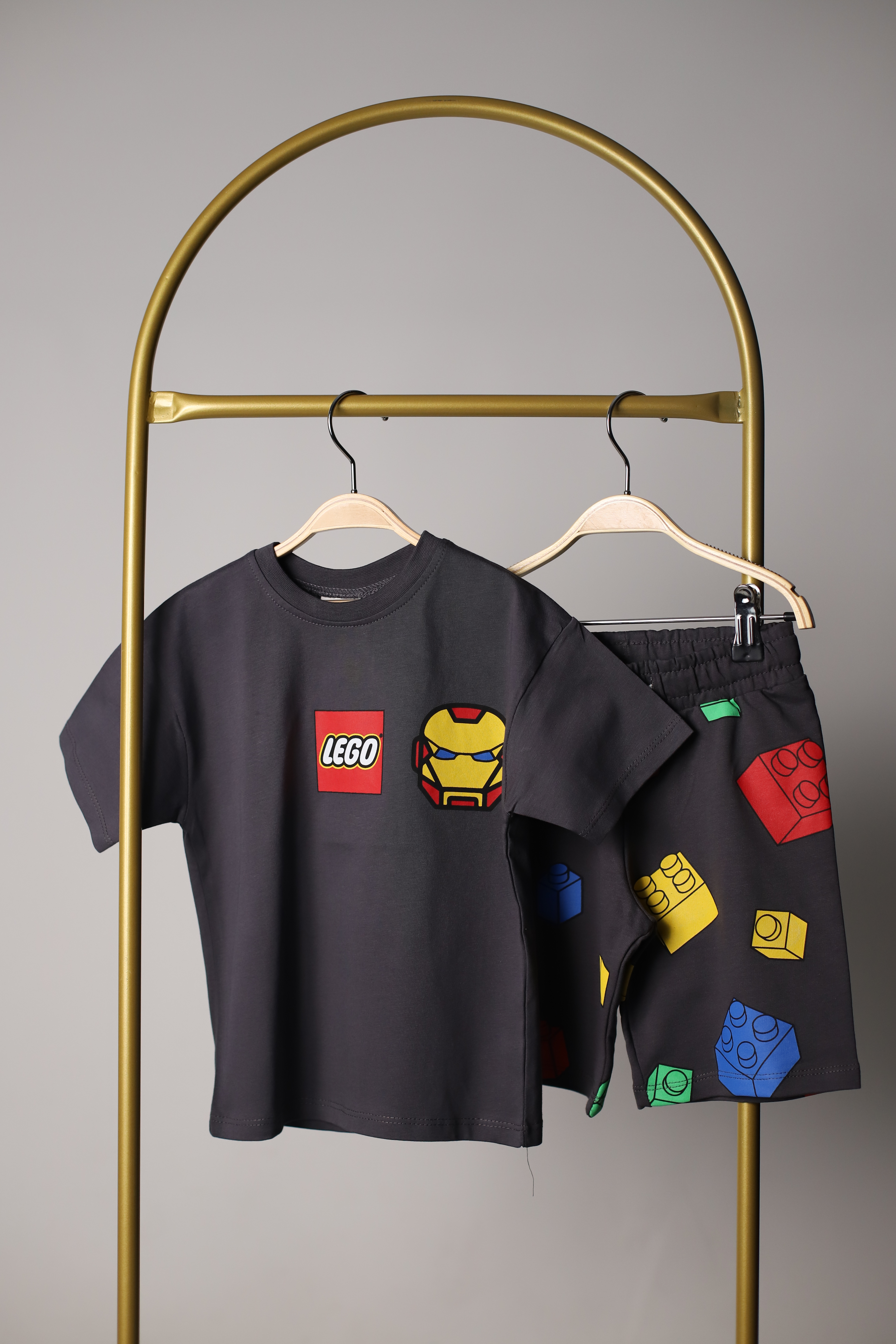 Marvel Lego Sırt Baskılı Şortlu Takım