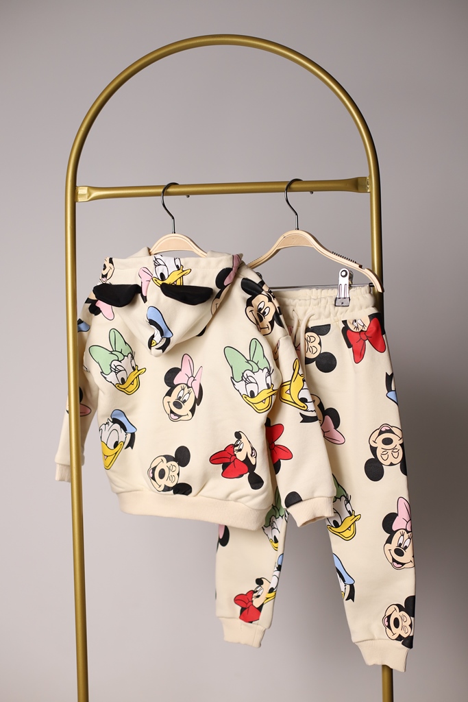 Kulak Detaylı Kapüşonlu Minnie Mouse Eşofman Takımı