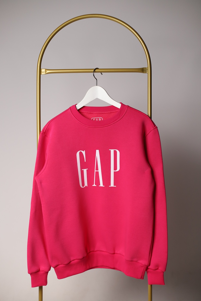 Pembe Gap Baskılı Yetişkin Sweatshirt