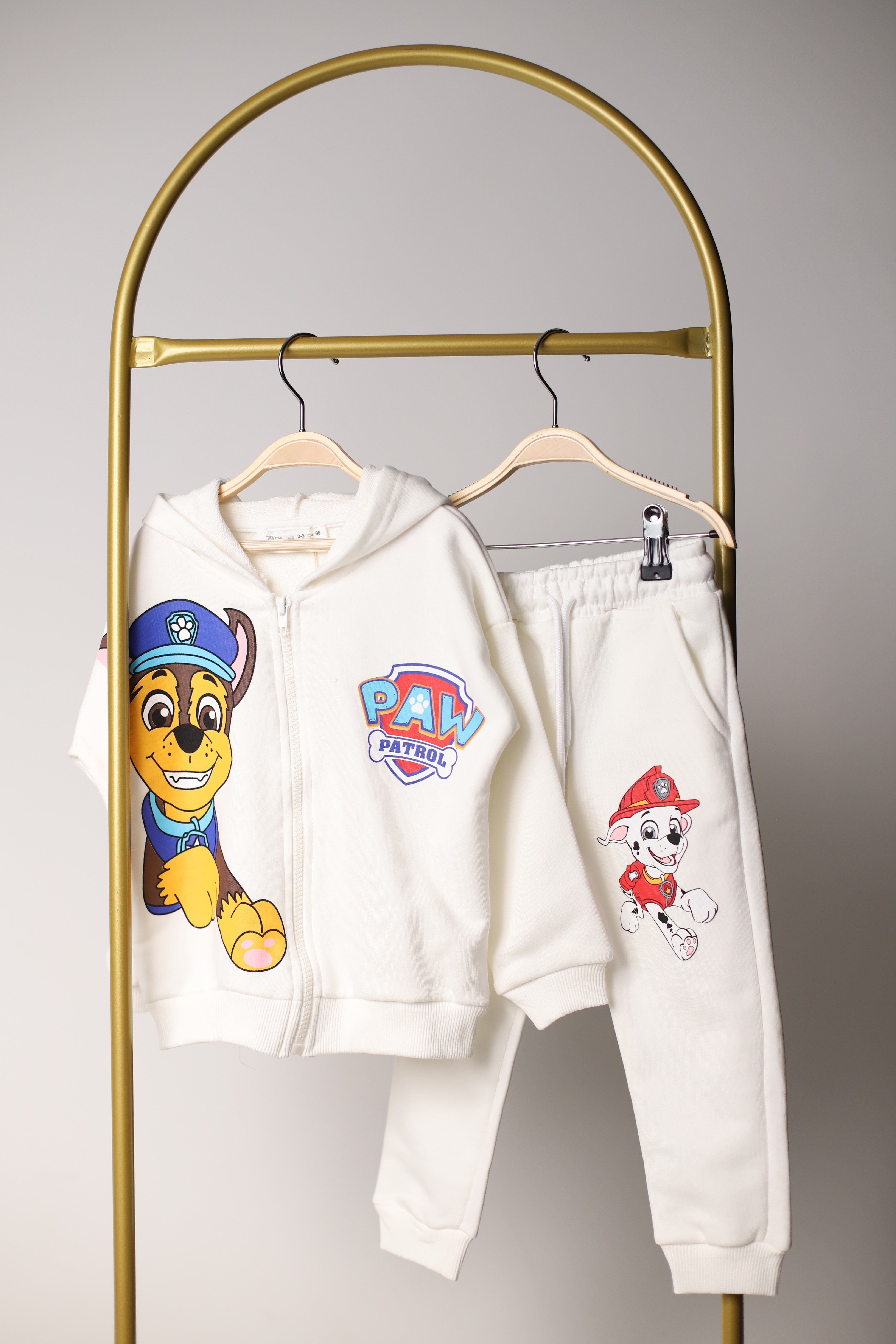 Fermuarlı Beyaz Paw Patrol Eşofman Takımı