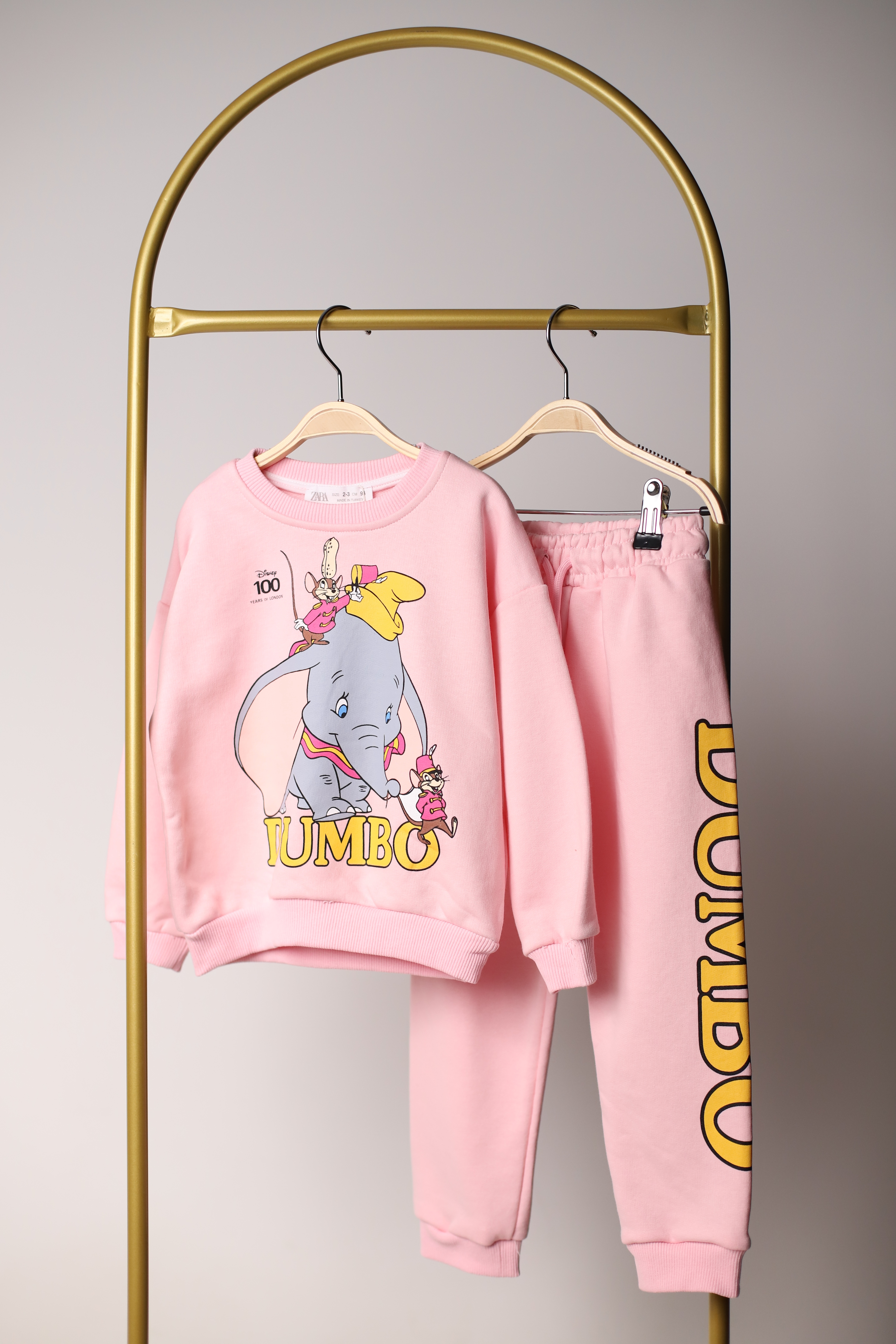 Pembe Dumbo Baskılı Eşofman Takımı
