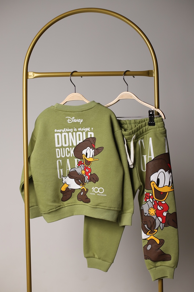 Kovboy Donald Duck Gap Baskılı Eşofman Takımı