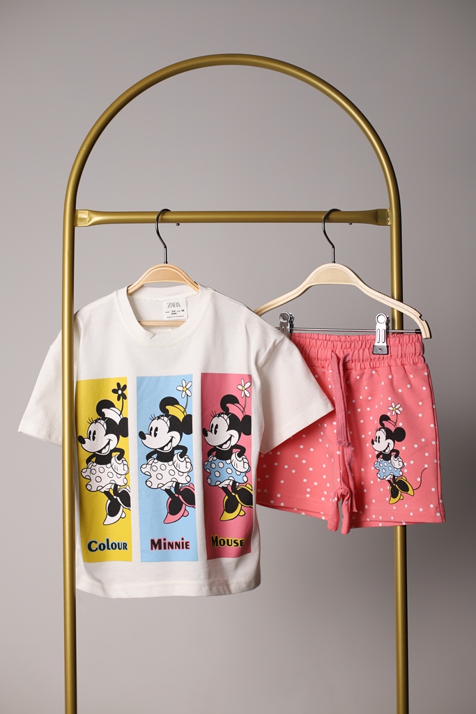 Colour Minnie Mouse Şortlu Takım