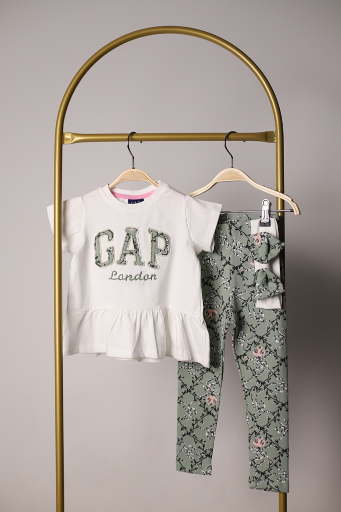 Haki Yeşil Gap London Bandana ve Taytlı Takım