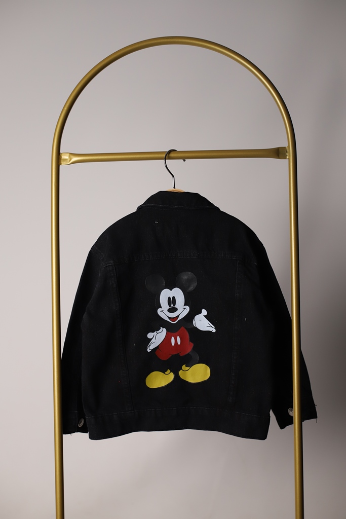 Mickey Siyah Jean Ceket