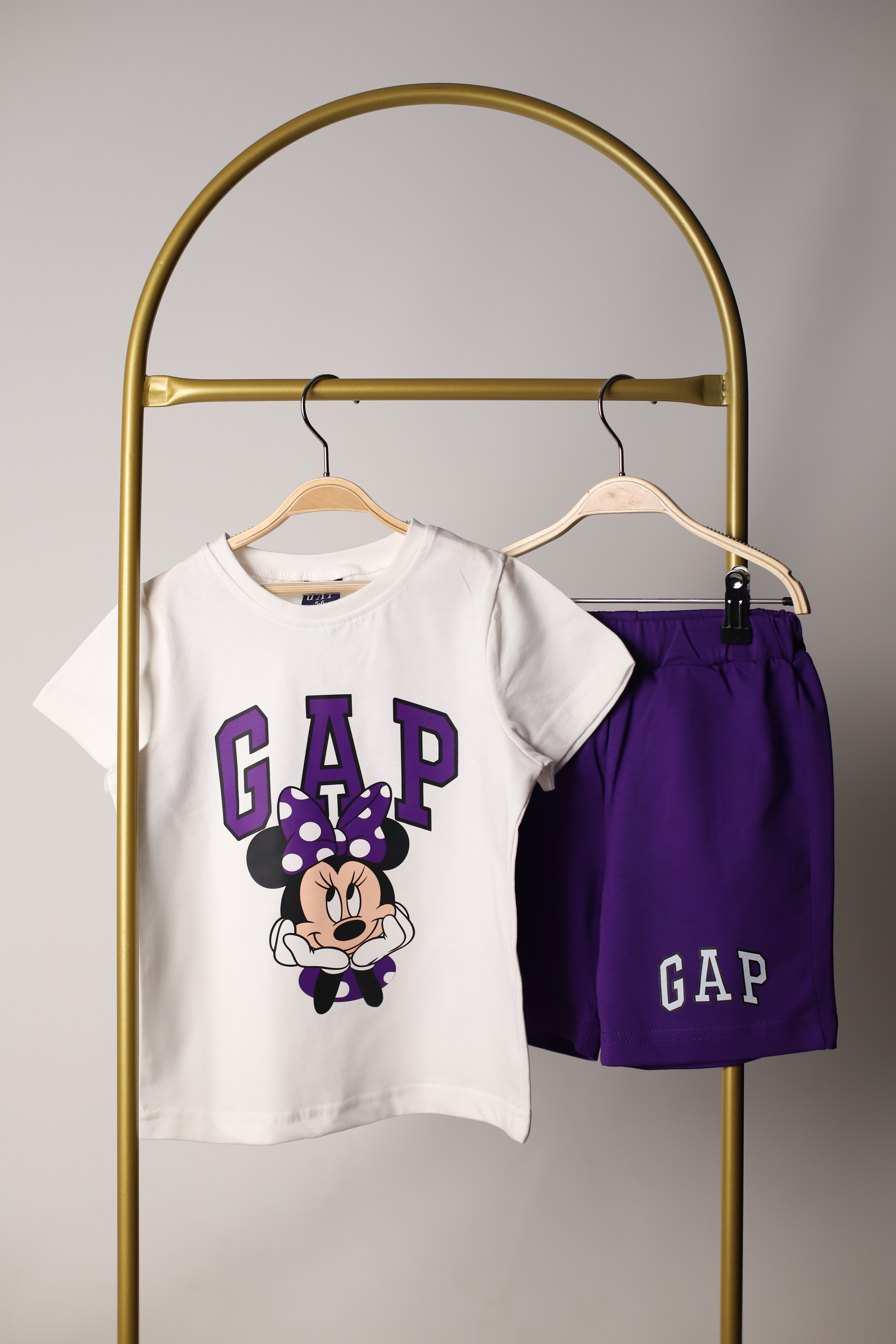 Mor Gap Minnie Şortlu Takım