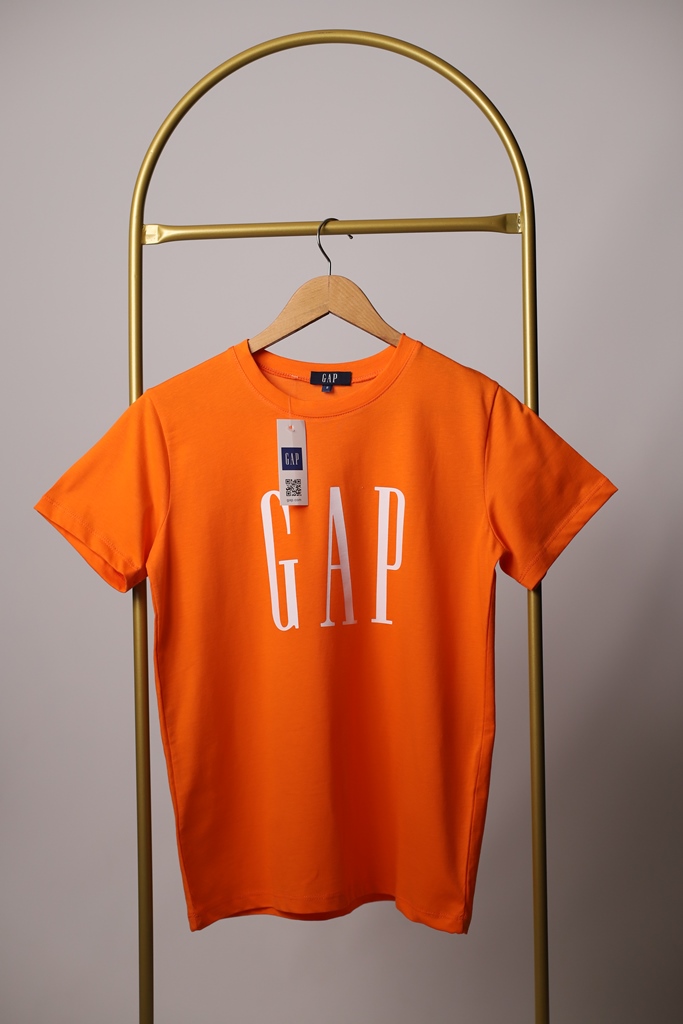 Turuncu Gap Baskılı Yetişkin T-shirt